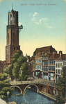 1661 Gezicht op de Oudegracht Tolsteegzijde te Utrecht met op de voorgrond de Gaardbrug; op de achtergrond de Domtoren.